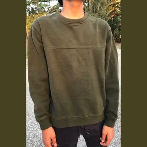 Men’s Olive Green Van Heusen Crew Neck Sweater